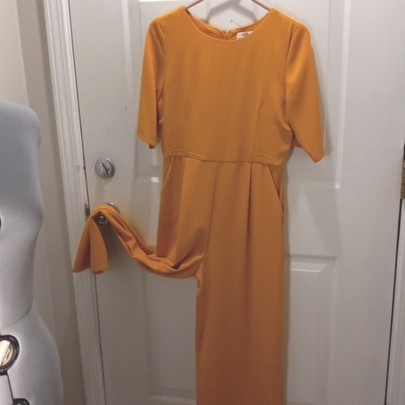 GB Girls Sz 16  Mustard Jumpsuit, Wide legs, & pockets.              LAST CHANCE - Picture 3 of 7